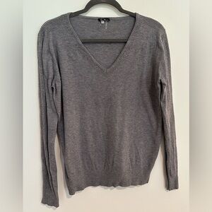 *LIKE NEW* Vila Milano Studded Detail Charcoal V-Neck Sweater SOFT